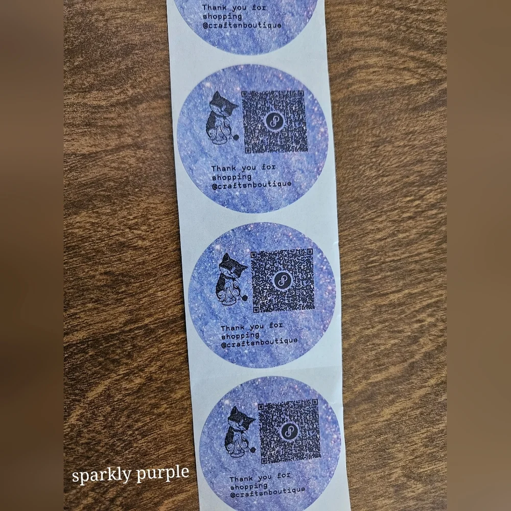 50 Custom Thank You stickers
